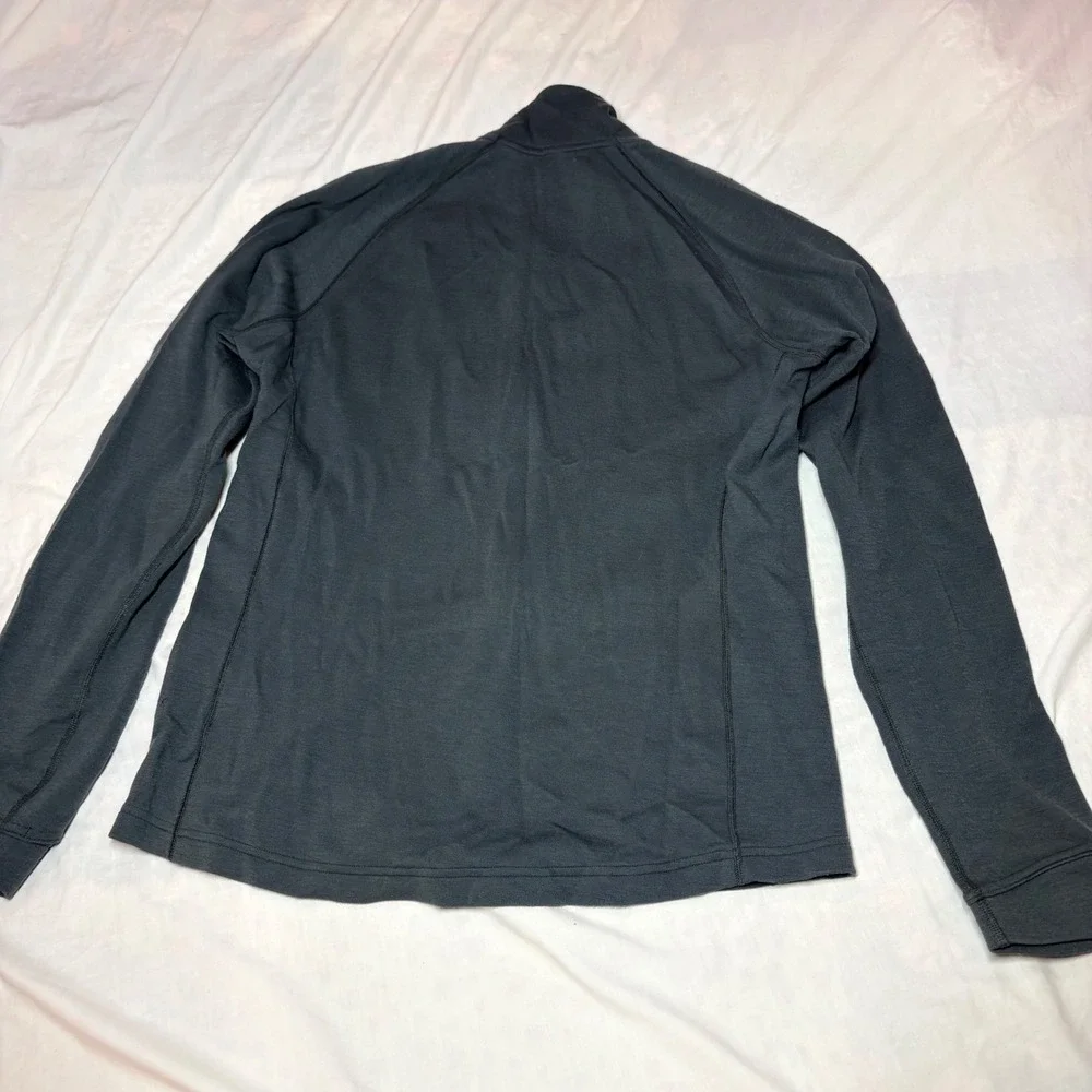 Smartwool Mens Merino‎ Wool Full Zip Jacket Gray Chest Pocket Medium RN116388